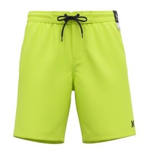 Hurley Board Shorts, Sz 34, Length 21”, Neon, Surf, Sand, Beach, Swim, Sail, NWT